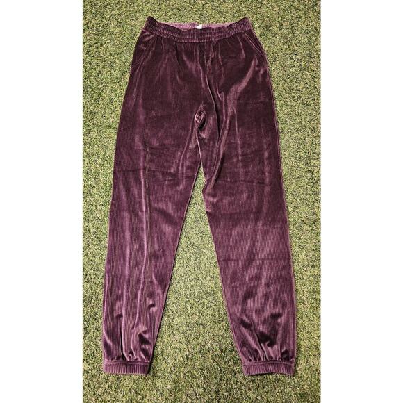 NWT Victoria's Secret Velvet Ribbed Sleep Pajama Style Pants XS Purple Rose - Picture 1 of 7